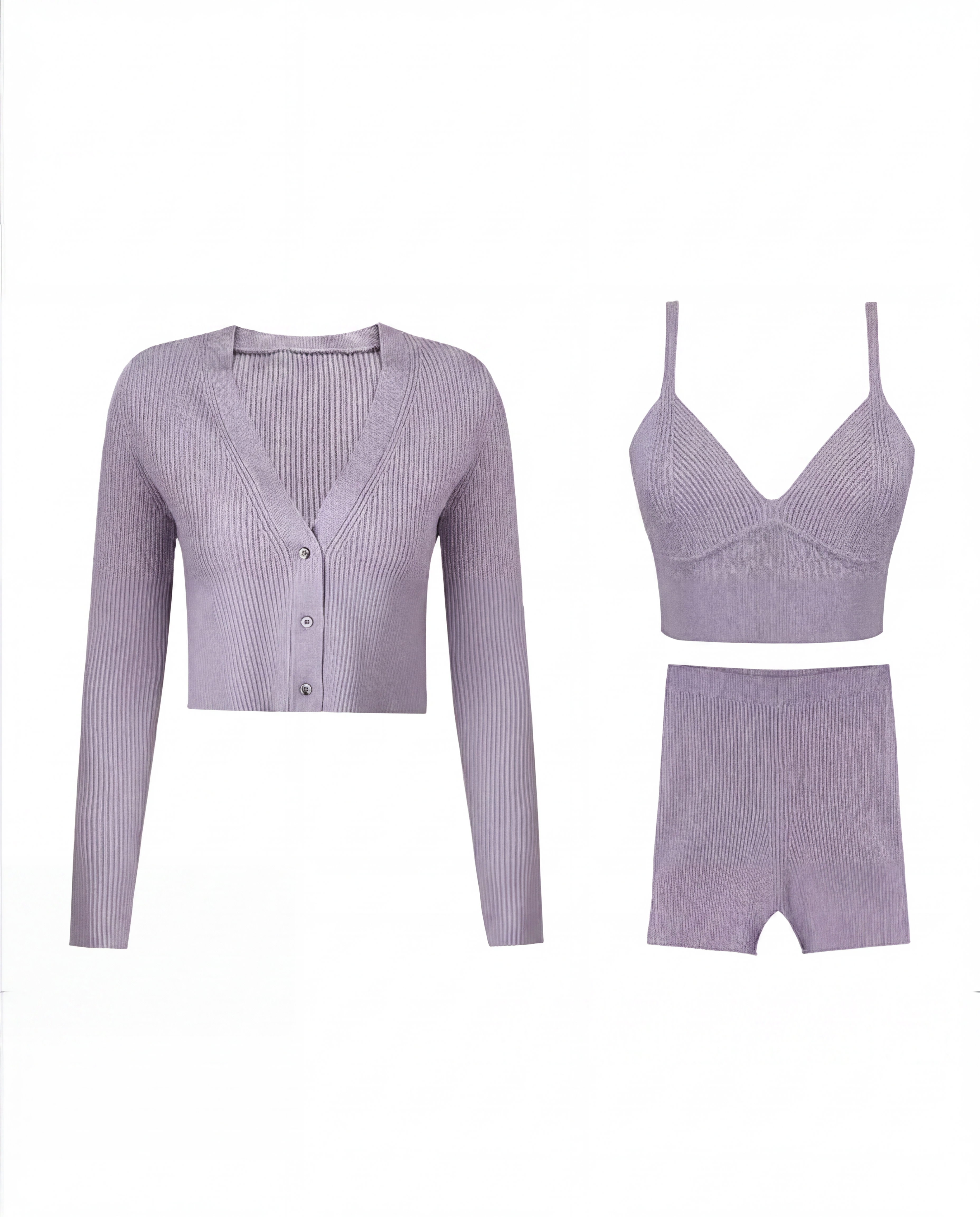 The Ritual Knit Set | 3-Piece Ribbed Lounge Set for Women